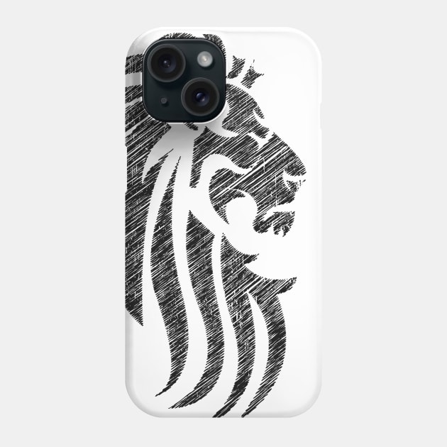 Lion Tribal Tattoo Style Phone Case by ddtk