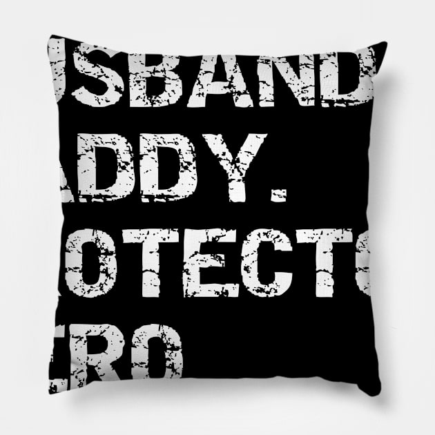 Husband Daddy Protector Hero Pillow by LucyMacDesigns