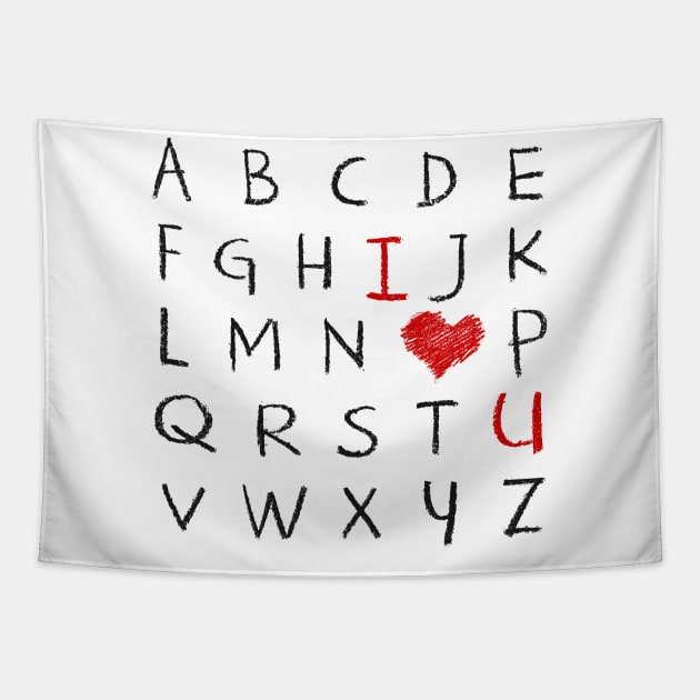 Love Alphabet Tapestry by valentinahramov