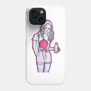 Cool Pink Manga Pop Girl drawing Phone Case