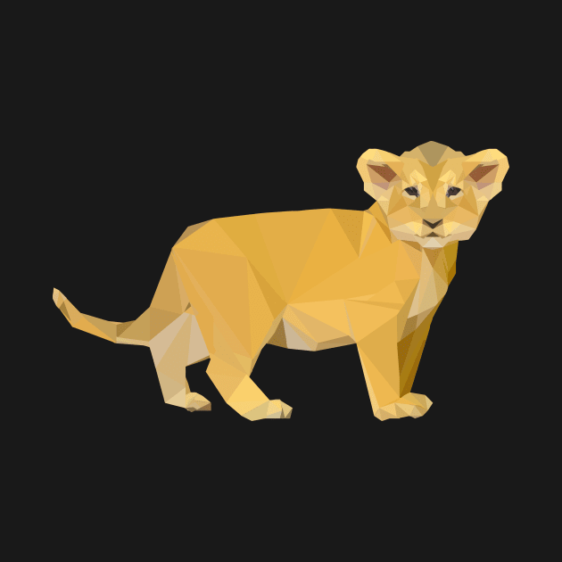 Adorable Lion Cub Triangular Design by PatrioTEEism