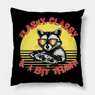 Funny Trashy Raccoon Pillow