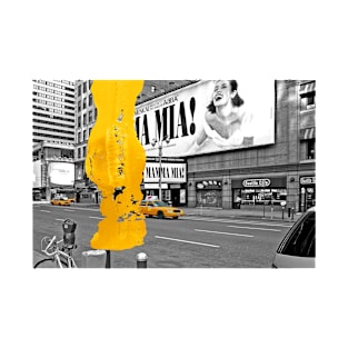 NYC Yellow Cabs Musical II - Brush Stroke T-Shirt