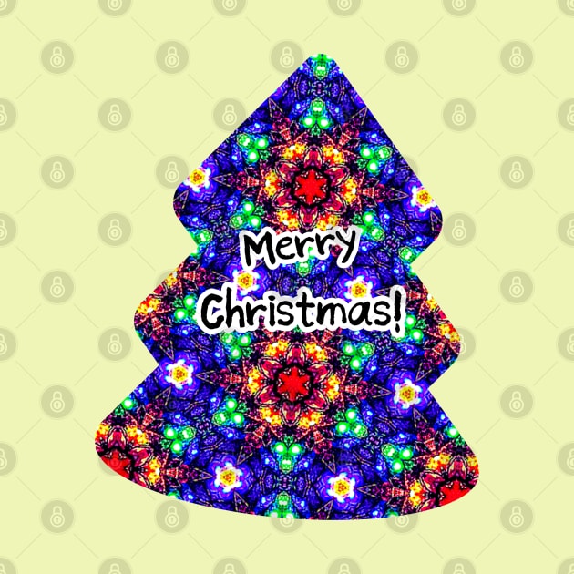 Sparkling Christmas tree pattern. by PatternFlower