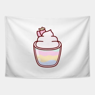 Cute Pastel Strawberry Parfait Tapestry
