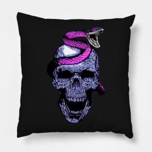 Skull and snake Pillow