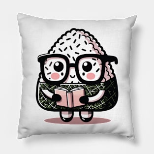 Onigiri Geek - Shy Manga Reader Anime Character Pillow