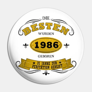 Geburtstag 35 Jahre Baujahr 1986 Alter Pin