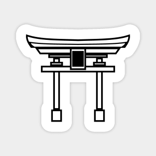 torii gate (white) Magnet