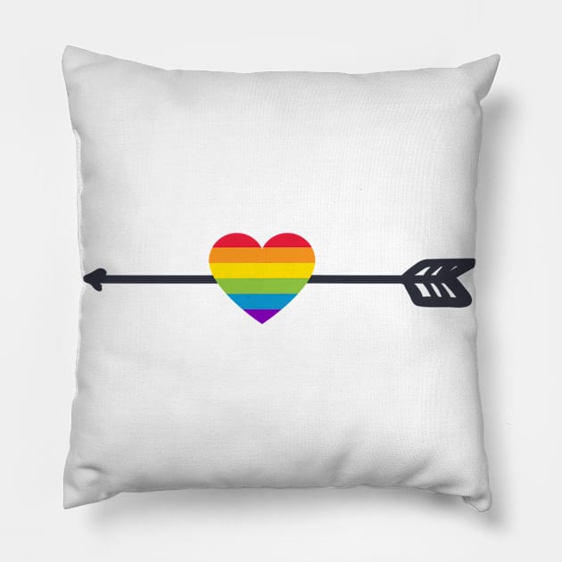 LGTBQ Love Arrow Pillow by MajorCompany