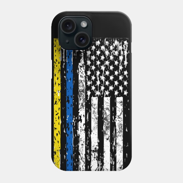 Ukraine American Flag Ukrainian American Gift Phone Case by Scar