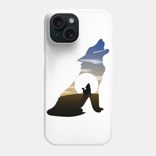 Baby wolf moon Phone Case by melcu