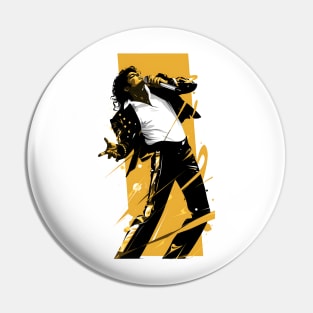 Pop King - Yellow Backdrop - Pop Music Pin