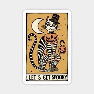 halloween cat 'let's get spooky' Magnet