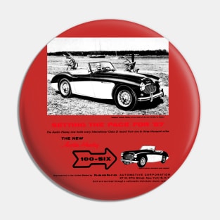 AUSTIN HEALEY 100 SIX - advert Pin