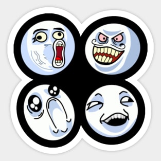 Distorted Meme Face Sticker for Sale by TheGreatAngel