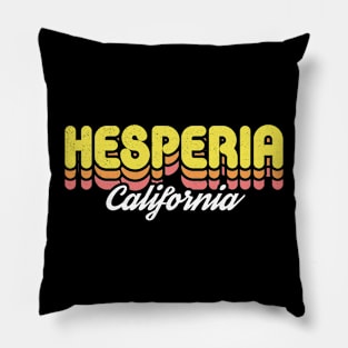 Retro Hesperia California Pillow