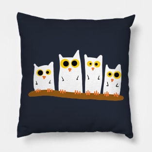 4 owls Pillow