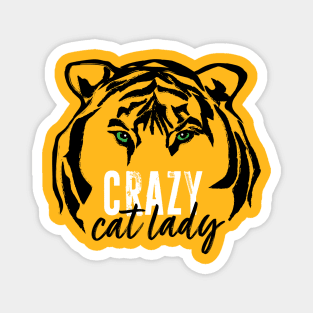 Crazy Cat Lady - Tiger Magnet