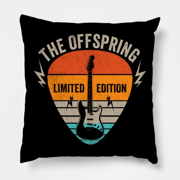 Vintage Offspring Name Guitar Pick Limited Edition Birthday Pillow by Monster Mask