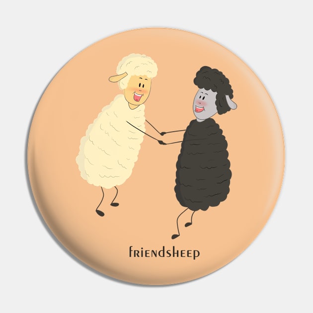 friendsheep Pin by hristartshop