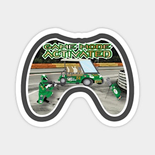 Green Race Track Game Mode Activated White Trim Magnet