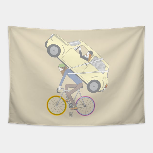 Double Ride Tapestry by WEARBEARD