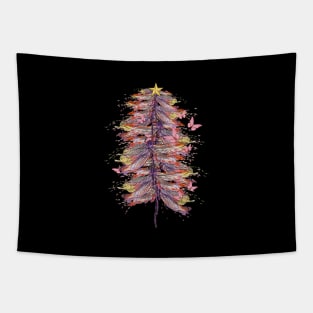 Dragonfly Christmas Tree, Merry Xmas Gift, Christmas insect Lover Tapestry