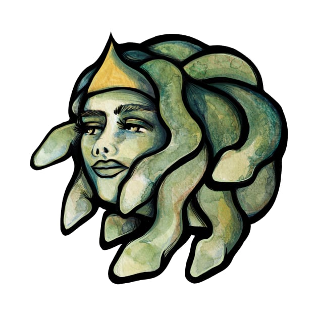 Medusa Gorgon Face by bubbsnugg