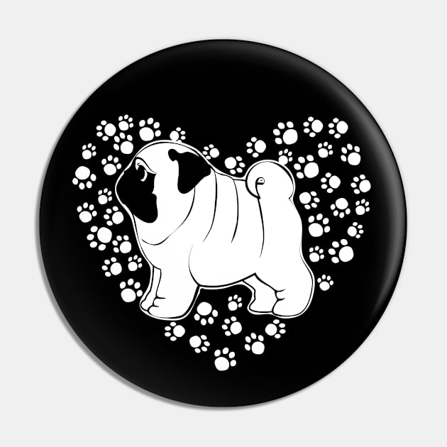 Pug dog lover gift. Pin by CraftCloud