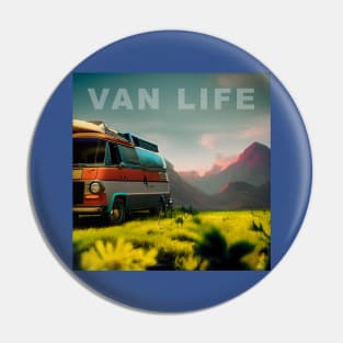 Van Life Camper RV Outdoors in Nature Pin