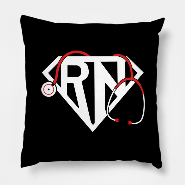 Registered Nurse RN T-shirt Pillow by KsuAnn