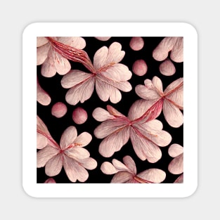 Pink Sakura Blossom Flower Pattern #3 Magnet