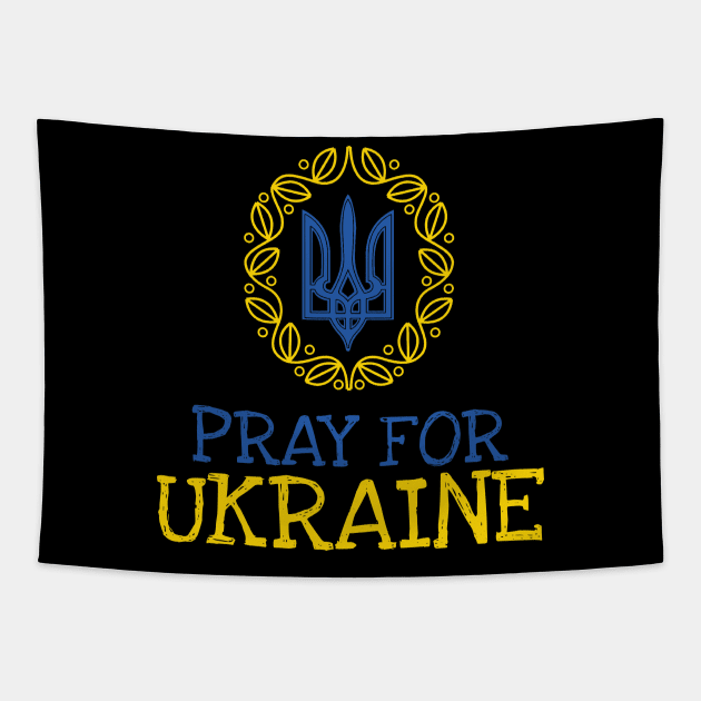 Pray For Ukraine Tapestry by Distant War