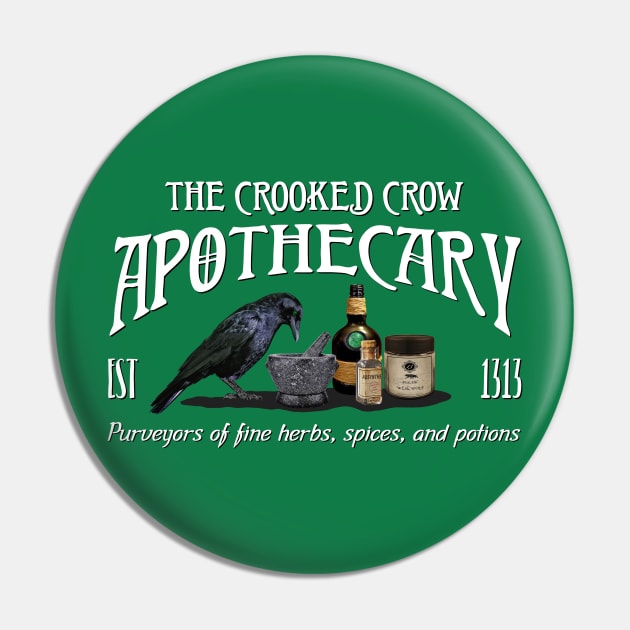 The Crooked Crow Apothecary Pin by DreamStatic