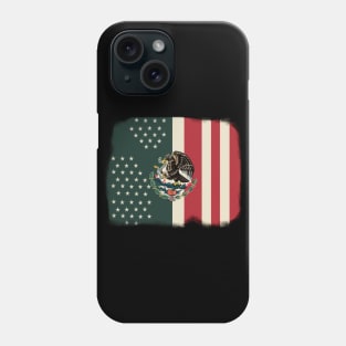 Mixed Mexican American Flag, Proud to be Mexican, Immigration Phone Case