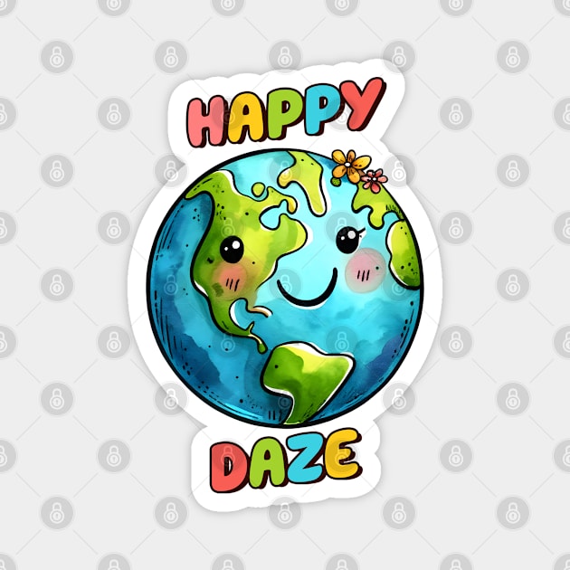 Happy Daze Magnet by MZeeDesigns