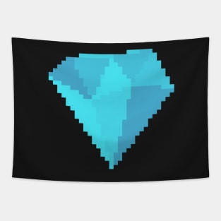 Blue Topaz Pixel Art Tapestry