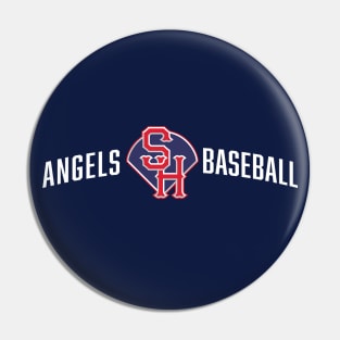 SH Angels Baseball – white Pin