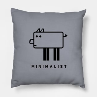 Geometrical, minimalist design for pig fans Pillow