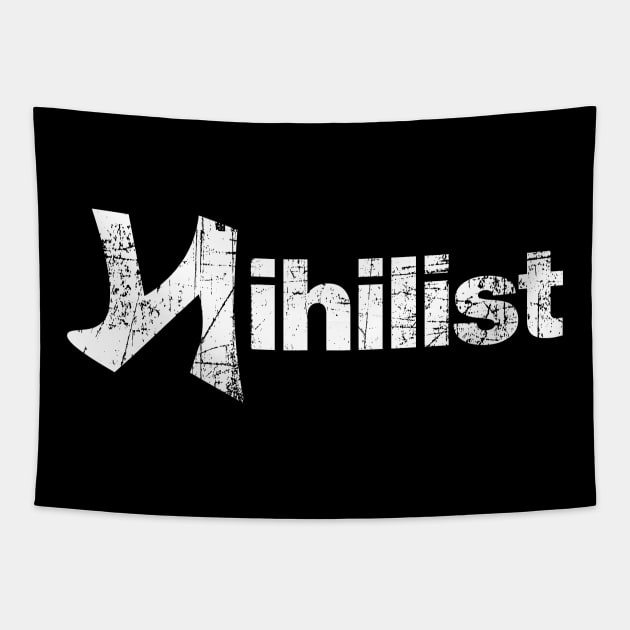 Nihilist Distressed Style Symbol Design Tapestry by darklordpug