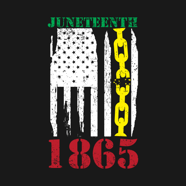 Juneteenth 1865 USA Flag by thingsandthings