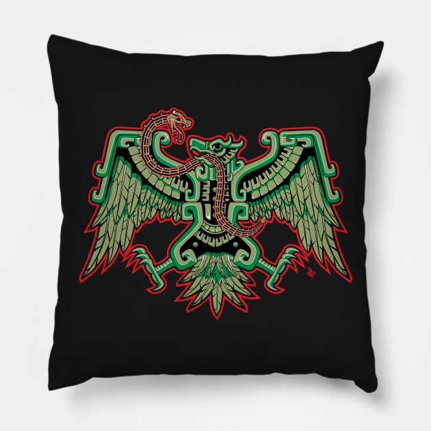 Aguila Azteca Pillow by elblackbat