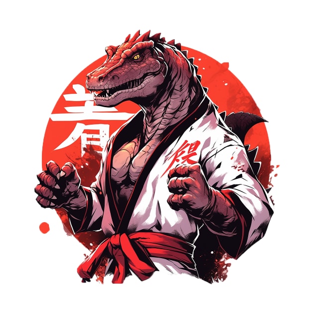 karate dino by piratesnow