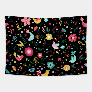 Happy Birds & Florals Tapestry