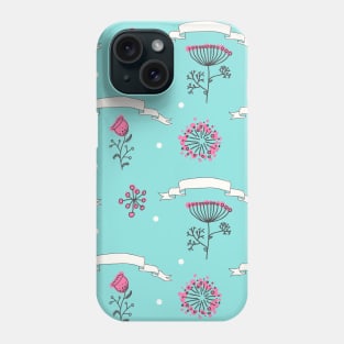 Elegance Seamless pattern with flowers Phone Case