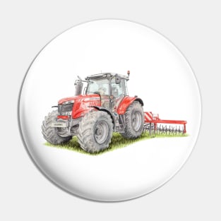 Red Tractor Pin