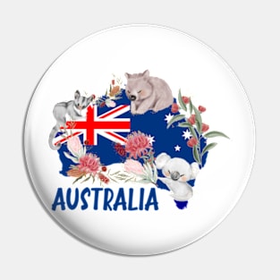 Australia Love Animals Pin