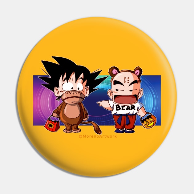 Dragon Ball Halloween (Kid Goku, Krillin) ドラゴンボール Pin by MorenoArtwork