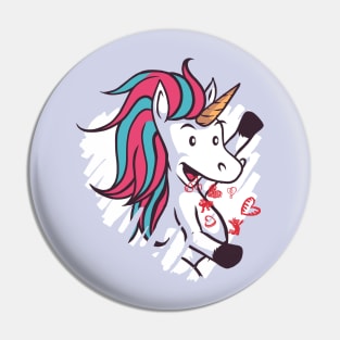 Valentines Unicorn Pin